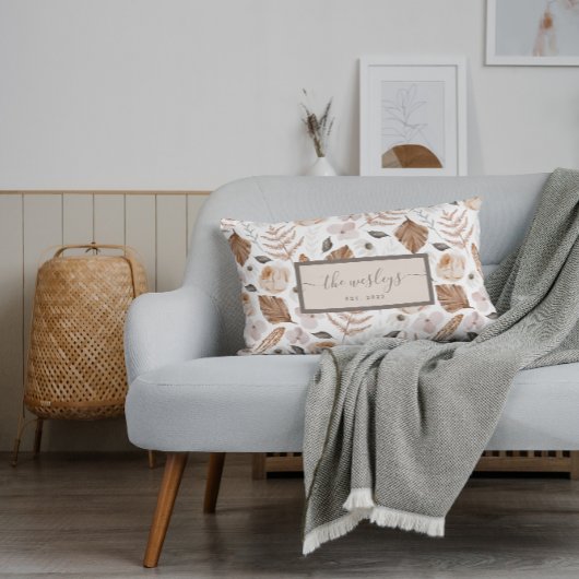 Boho Floral Personalisiert Throw Kissen