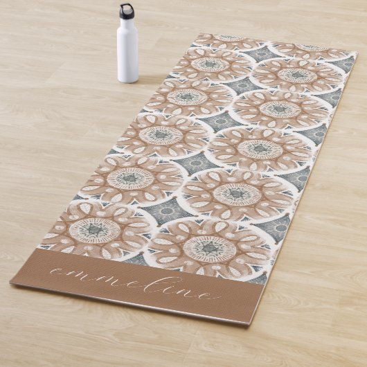 Boho Floral Personalisiert Yogamatte (Beispiel)
