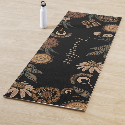 Boho Floral Personalisiert Yogamatte (Beispiel)