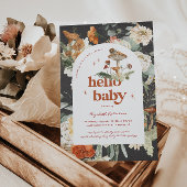 Boho Floral Pilroom Botanical | Babydusche Einladung