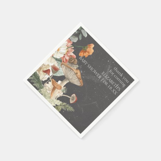 Boho Floral Pilroom Botanical | Babydusche Serviette (Ecke)