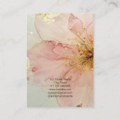 Boho Floral Pink Handmade Schmuck Earring Display Visitenkarte (Rückseite)