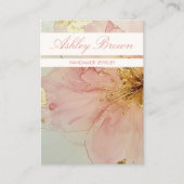 Boho Floral Pink Handmade Schmuck Earring Display Visitenkarte (Vorderseite)