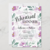 Boho Floral Pink Hochzeit Probe Dinner Einladung (Vorderseite)