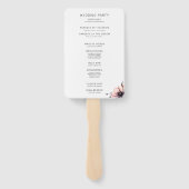 Boho Floral Pink Hochzeitsprogramm Fächer (Rückseite)