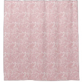 Boho Floral Pink Muster Duschvorhang (Vorderseite)