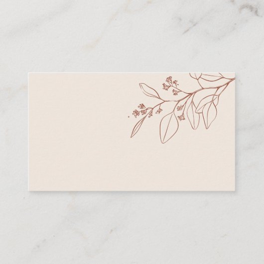 Boho Floral Platzkarten (Rückseite)