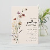 Boho Floral Polterabend Einladung (Stehend Vorderseite)