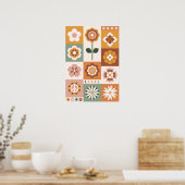 Boho Floral Poster (Küche)
