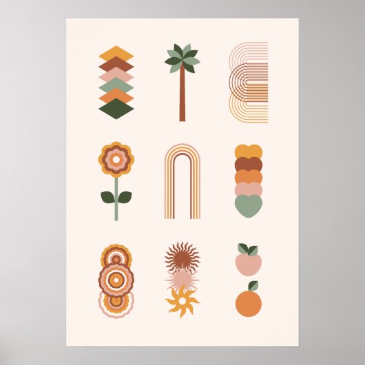 Boho Floral Poster (Vorne)