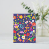 Boho floral postkarte (Stehend Vorderseite)