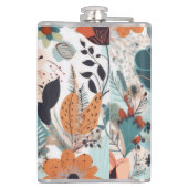 Boho Floral Print Flachmann (Rückseite)