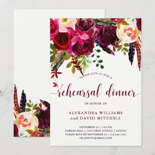 Boho Floral   Probe Dinner Einladung