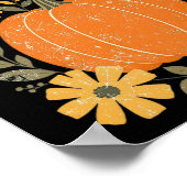 Boho Floral Pumpkin Erntedank Herbstfall Vibes Poster (Ecke)