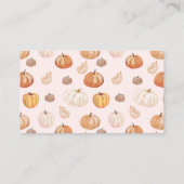 Boho Floral Pumpkin Fall Babydusche Windelwindeln Begleitkarte (Rückseite)