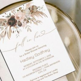 Boho Floral Pumpkin Fall in Liebe Brautparty Einladung