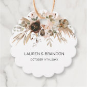 Boho Floral Pumpkin Fall in Liebe Geschenkanhänger (Vorderseite)