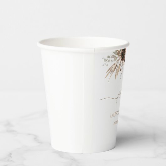 Boho Floral Pumpkin Fall in Liebe Pappbecher (Rechts)