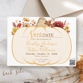 Boho Floral Pumpkin Hochzeit im Herbst Save the Da Date