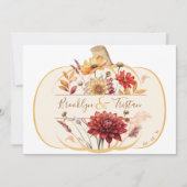 Boho Floral Pumpkin Hochzeit im Herbst Save the Da Save The Date (Vorderseite)