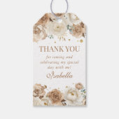 Boho Floral Quinceanera Vielen Dank Geschenkanhänger (Vorderseite)