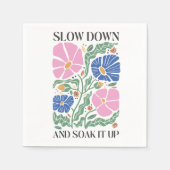 Boho Floral Quotes Serviette (Vorderseite)