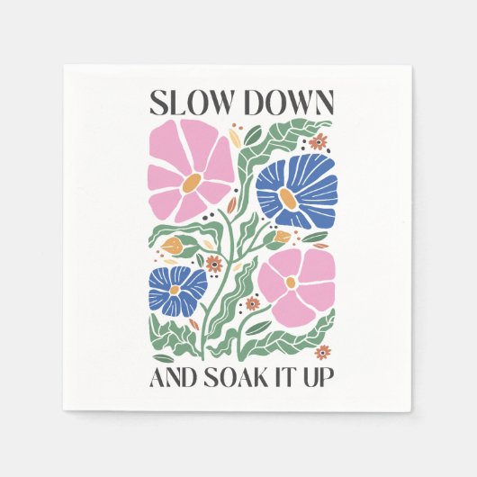 Boho Floral Quotes Serviette (Vorderseite)