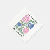 Boho Floral Quotes Serviette (Ecke)