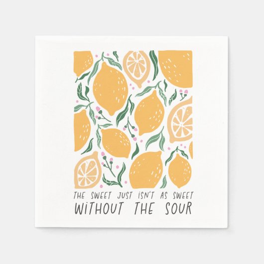 Boho Floral Quotes Serviette (Vorderseite)