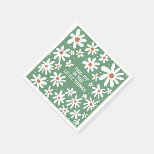 Boho Floral Quotes  Serviette (Ecke)