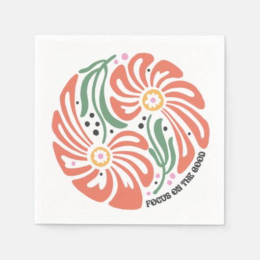 Boho Floral Quotes  Serviette (Vorderseite)