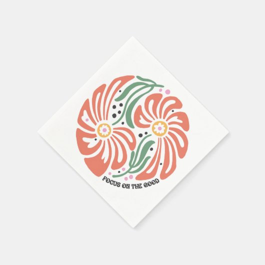 Boho Floral Quotes  Serviette (Ecke)