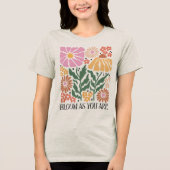 Boho Floral Quotes Tri-Blend Shirt (Vorderseite)