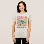 Boho Floral Quotes Tri-Blend Shirt (Vorderseite voll)