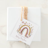 Boho Floral Rainbow Baby Dusche Vielen Dank Geschenkanhänger (Beispiel)