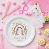 Boho Floral Rainbow Baby Sprinkle Pappteller (Party)