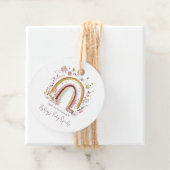 Boho Floral Rainbow Baby Sprinkle Vielen Dank Geschenkanhänger (Beispiel)