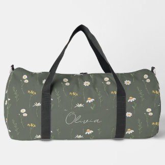 Boho Floral Rainbow Duffle Bag