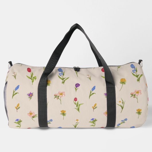 Boho Floral Rainbow Duffle Bag (Rückseite)