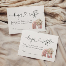 Boho Floral Rainbow Girl Baby Duwer Windelwanne Begleitkarte