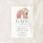 Boho Floral Rainbow Girl Baby Shower Einladung