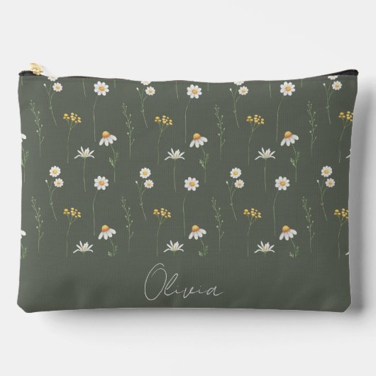 Boho Floral Rainbow Zubehörtasche (Vorderseite)