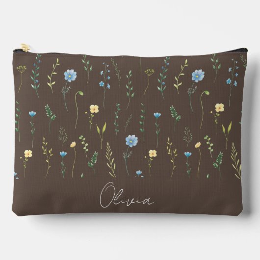 Boho Floral Rainbow Zubehörtasche (Vorderseite)