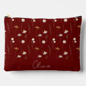Boho Floral Rainbow Zubehörtasche (Vorderseite)