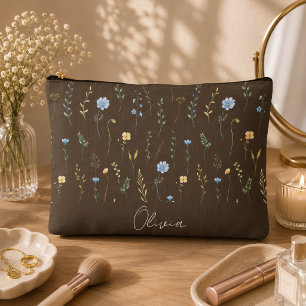 Boho Floral Rainbow Zubehörtasche