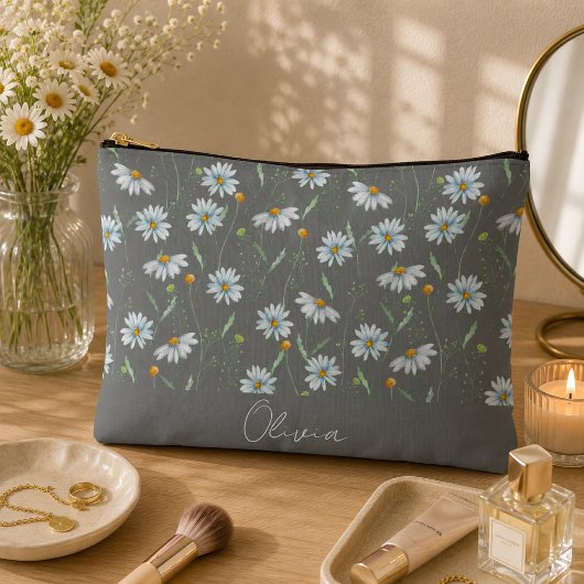Boho Floral Rainbow Zubehörtasche