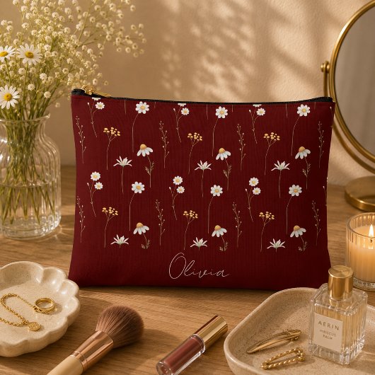 Boho Floral Rainbow Zubehörtasche