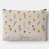 Boho Floral Rainbow Zubehörtasche (Vorderseite)