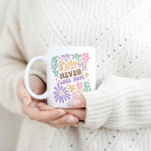 Boho Floral Retro verliert nie Hoffnung Kaffeetasse