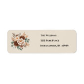 “Boho Floral Return Address Label – Sage and Peach (Vorne)